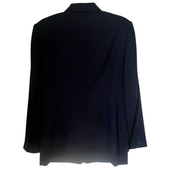 Talbots Women’s Navy Blue 100% Wool Fitted One Button Blazer Size 10 - Picture 4 of 12